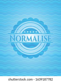 Normalise light blue water emblem background. Vector Illustration. Detailed.