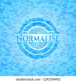 Normalise sky blue mosaic emblem