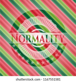 Normality christmas badge.