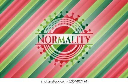 Normality christmas badge.