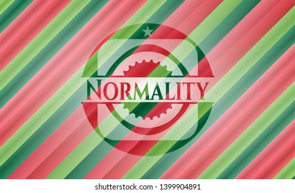 Normality christmas emblem background. Vector Illustration. Detailed.