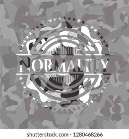 Normality grey camouflaged emblem