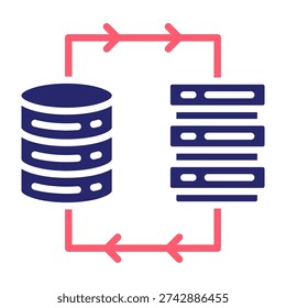 Normalization Icon Color Fill Style Vector Illustration