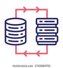 Normalization Icon Line Color Style Vector Illustration