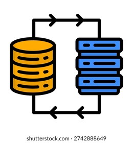 Normalization Icon Lineal Color Style Vector Illustration