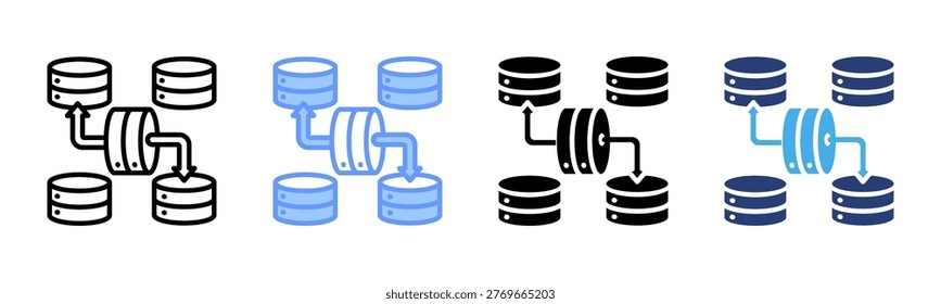 Normalization icon set multiple style collection