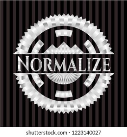 Normalize silvery badge or emblem