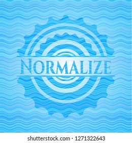 Normalize water concept emblem.