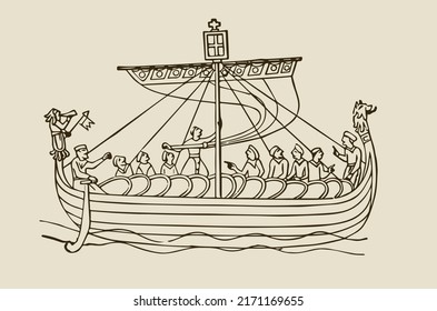 Norman Ship From The Bayeux Tapestry