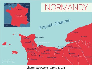 48 Lower normandy map vector Images, Stock Photos & Vectors | Shutterstock