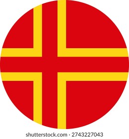 Normandy Nordic Cross Circle Flag