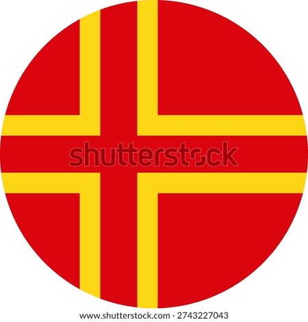 Normandy Nordic Cross Circle Flag