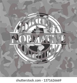 Normative on grey camouflaged pattern