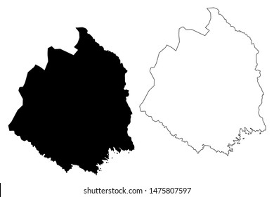 Norrbotten County (Counties of Sweden, Kingdom of Sweden) map vector illustration, scribble sketch Norrbotten map