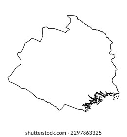 Norrbotten county map, province of Sweden. Vector illustration.