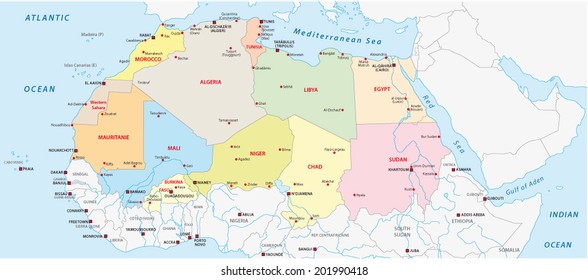 north africa map
