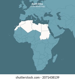 Mapa vectorial del norte de África.
mapa mundial por región.