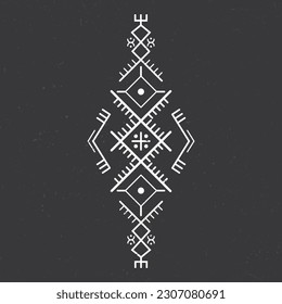 North African Amazigh Berber symbols, Moroccan Amazigh Berber tattoo motif, Kabyle symbol