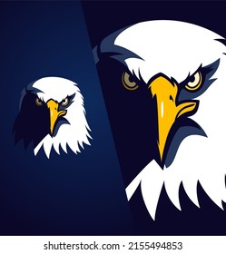 North America Bald Eagle Looking Front Stock Vector (Royalty Free ...