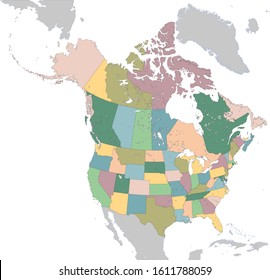 North America with Canada and the United States