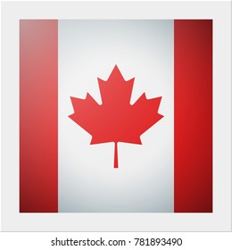 North America continent flag collection with photo of Canada flag , vector , illustration