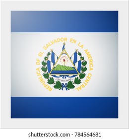 North America continent flag collection with photo of El Salvador flag , vector , illustration