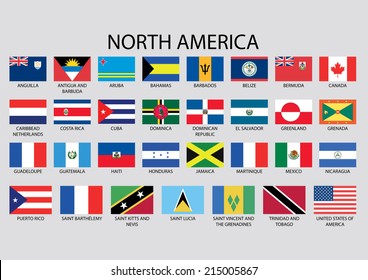 North America Continent Flag Pack