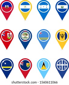 North America countries part 2 vector icons design