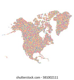 North America dot map
