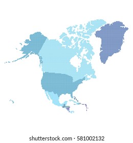 North America dot map