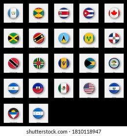 North America flag icon vector illustration
