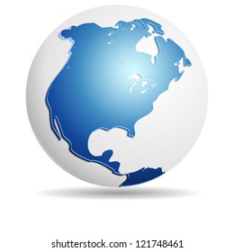 North America Globe