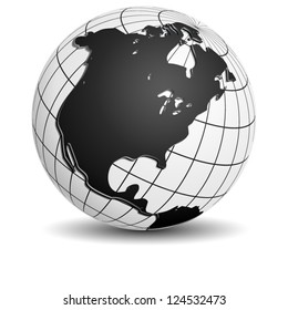 North America Globe