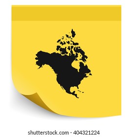 North America high detailed map. 