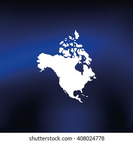 North America high detailed map.