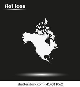North America high detailed map.