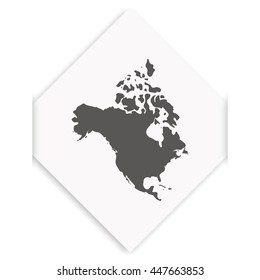 North America high detailed map.