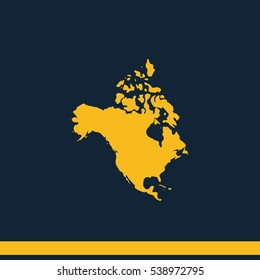 North America high detailed map.