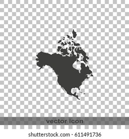 North America high detailed map.