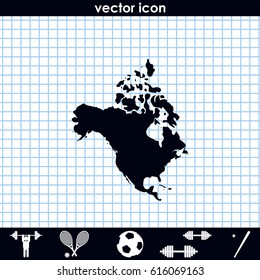North America high detailed map.
