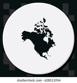 North America high detailed map.