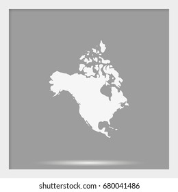 North America high detailed map.