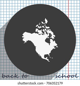 North America high detailed map.