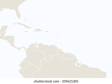 North America with highlighted Grenada map. Vector Illustration.
