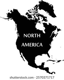 North america icon vector design, north america silhouette Logo design