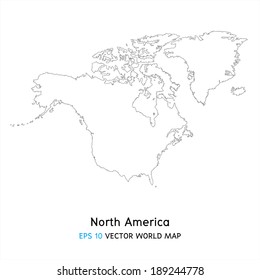 north america map background vector, EPS10