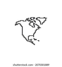 Nordamerika-Karte, Vektorgrafik-Flachdesign