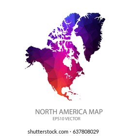 North America Map polygon vector