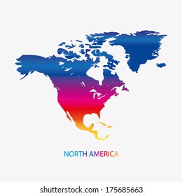 NORTH AMERICA MAP VECTOR 