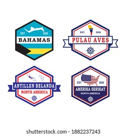 North America Map Vector , Country Logo